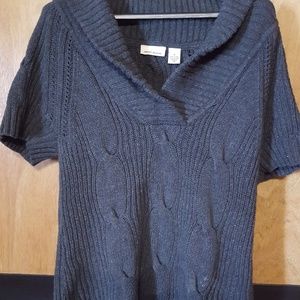 DKNY Cable Knit Grey Sweater Size M